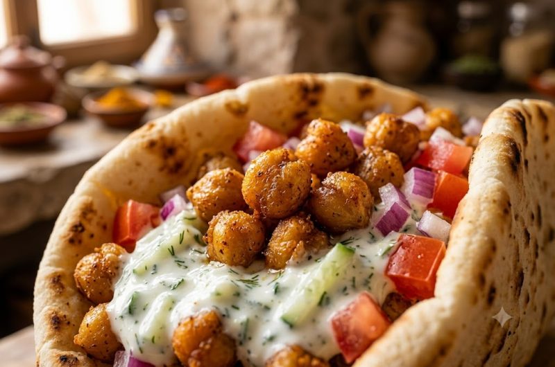 Gyros de Garbanzos Crujientes en 15 Minutos
