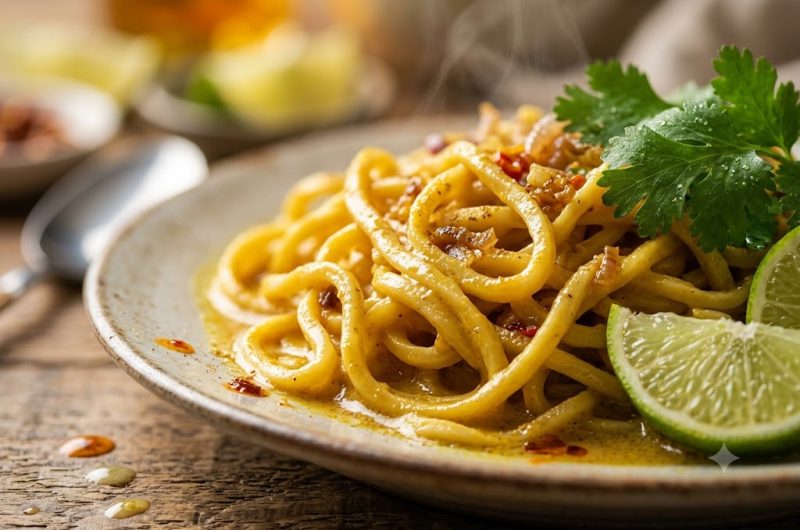 Fideos con Curry Amarillo Thai en 15 Minutos: Tu Nueva Cena Exprés Favorita