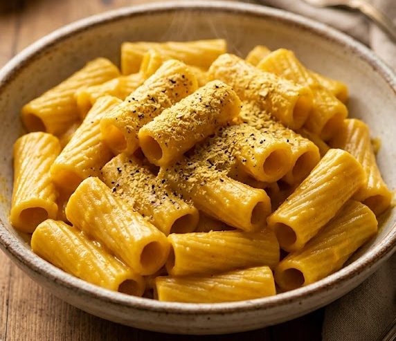 Pasta Cremosa de Calabaza Vegana: El “Macarrones con Queso” Sin Lácteos que Te Va a Enamorar