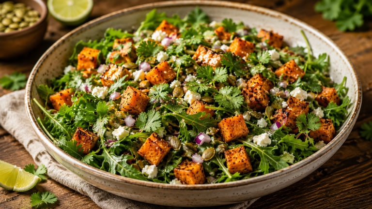 Ensalada de Boniato Asado con Vinagreta de Comino y Lima