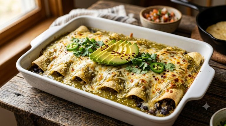 Enchiladas de Frijoles Negros con Solo 5 Ingredientes: La Cena Mexicana Más Fácil que Harás Nunca