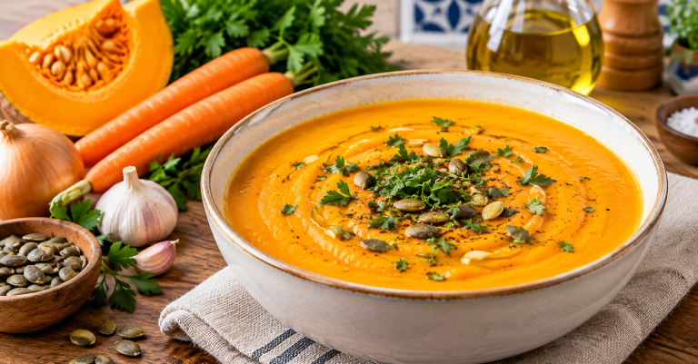 Crema de calabaza y zanahoria: receta fácil y casera