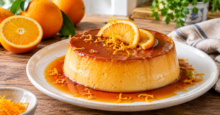 Flan de naranja casero: un postre cremoso, fácil y lleno de sabor