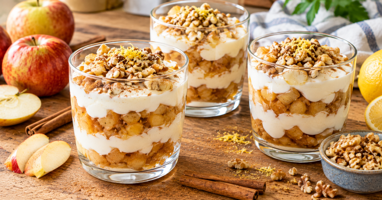 Postre de manzana y yogur sin horno: fácil, cremoso y delicioso