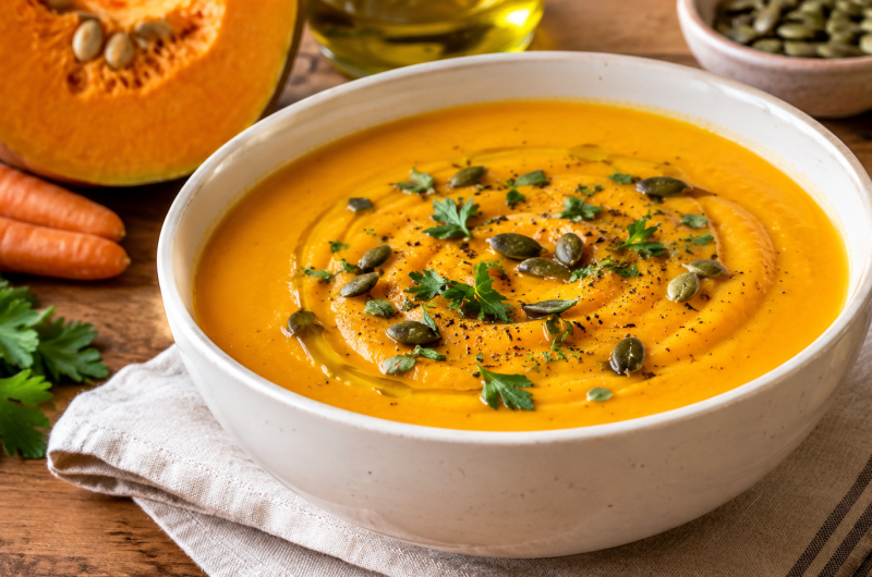 Crema de calabaza y zanahoria: receta fácil, cremosa y sin carne