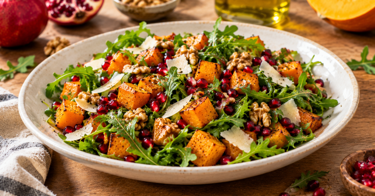 Ensalada Templada de Calabaza y Granada: Receta de Otoño
