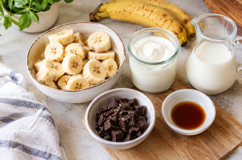 Helado casero de plátano y chocolate: receta fácil sin heladera