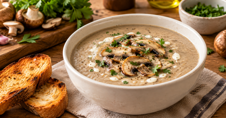 Crema de champiñones casera: receta fácil, cremosa y deliciosa